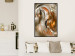 Poster Autumn Wind - abstract golden and silver swirling waves 123858 additionalThumb 3