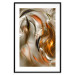 Poster Autumn Wind - abstract golden and silver swirling waves 123858 additionalThumb 15