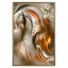 Poster Autumn Wind - abstract golden and silver swirling waves 123858 additionalThumb 16