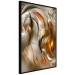 Poster Autumn Wind - abstract golden and silver swirling waves 123858 additionalThumb 10
