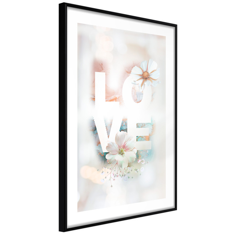 Wall Poster Colorful Love - English text with flowers on a blurred background 125258 additionalImage 11
