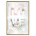 Wall Poster Colorful Love - English text with flowers on a blurred background 125258 additionalThumb 16