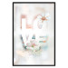 Wall Poster Colorful Love - English text with flowers on a blurred background 125258 additionalThumb 18