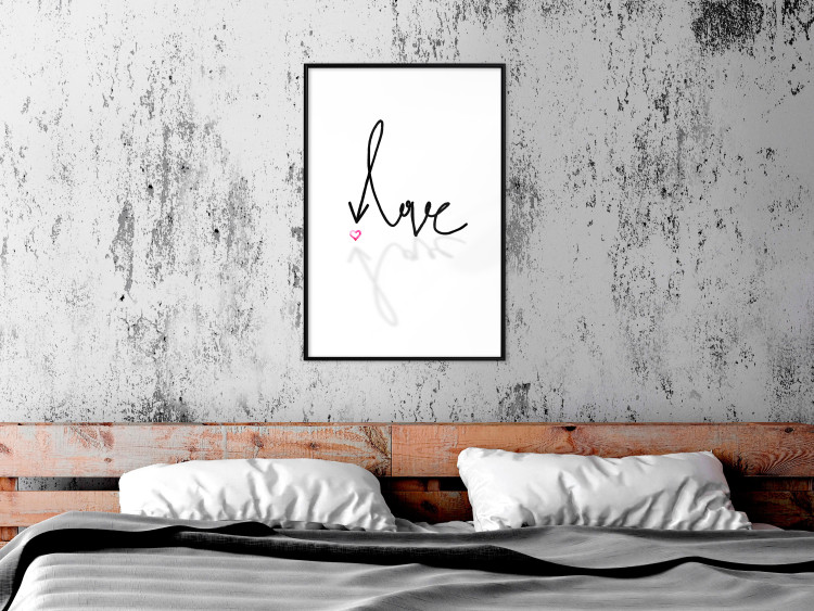Wall Poster This is Love - English text with a shadow on a white background 125358 additionalImage 6
