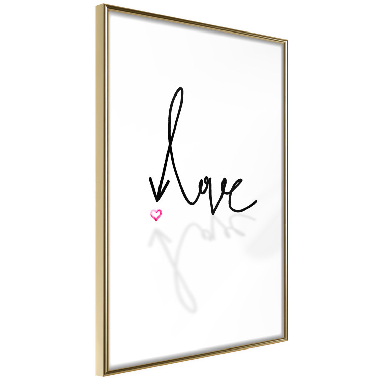 Wall Poster This is Love - English text with a shadow on a white background 125358 additionalImage 8