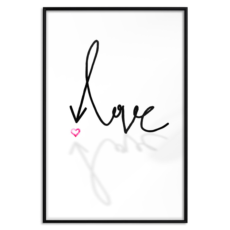 Wall Poster This is Love - English text with a shadow on a white background 125358 additionalImage 24