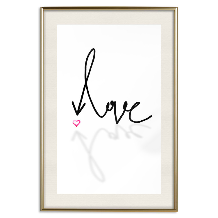Wall Poster This is Love - English text with a shadow on a white background 125358 additionalImage 19