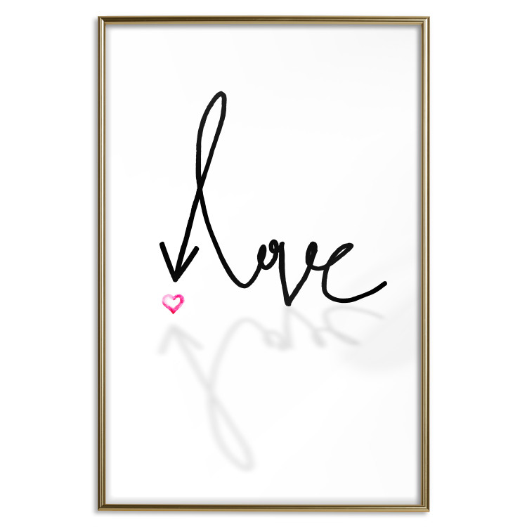 Wall Poster This is Love - English text with a shadow on a white background 125358 additionalImage 20