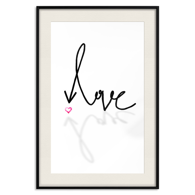 Wall Poster This is Love - English text with a shadow on a white background 125358 additionalImage 18