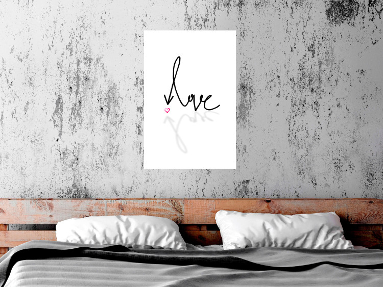 Wall Poster This is Love - English text with a shadow on a white background 125358 additionalImage 4