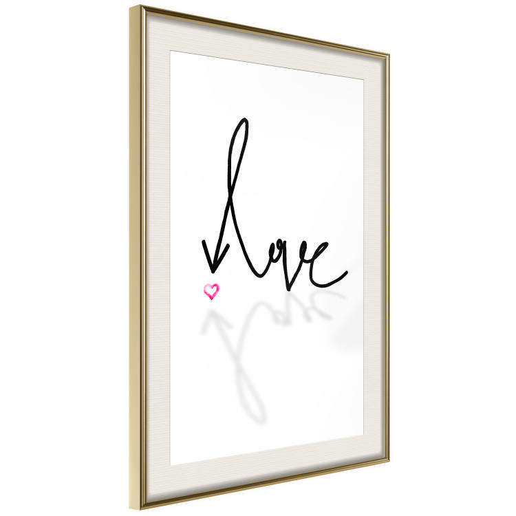Wall Poster This is Love - English text with a shadow on a white background 125358 additionalImage 2