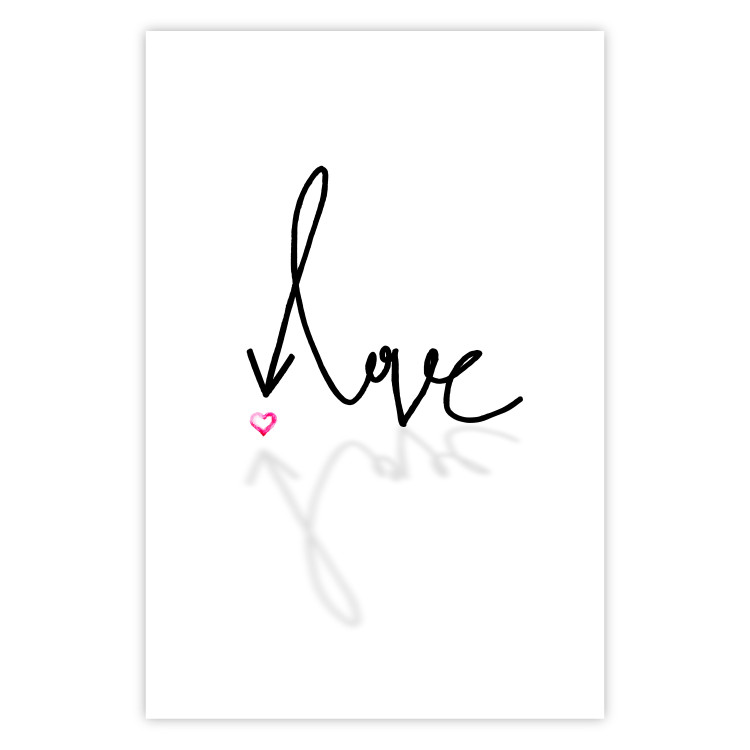 Wall Poster This is Love - English text with a shadow on a white background 125358 additionalImage 25
