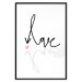 Wall Poster This is Love - English text with a shadow on a white background 125358 additionalThumb 24