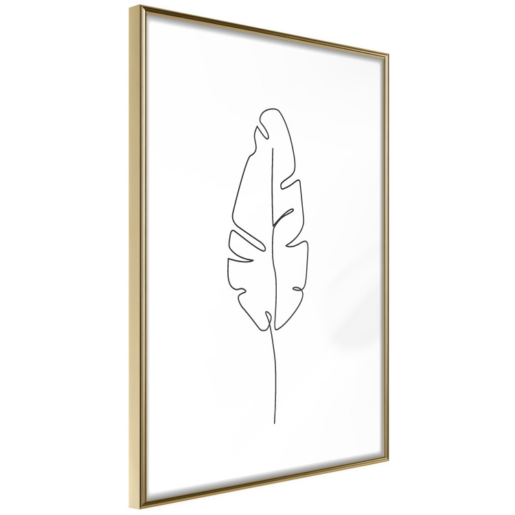 Poster Loneliness in Flight - black leaf pattern on a contrasting white background 125758 additionalImage 6