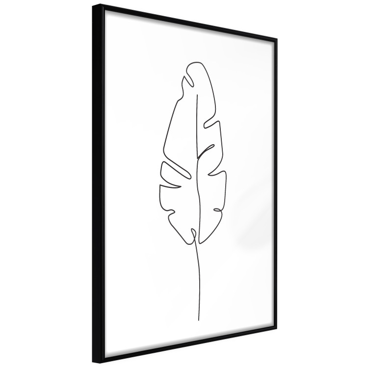 Poster Loneliness in Flight - black leaf pattern on a contrasting white background 125758 additionalImage 10