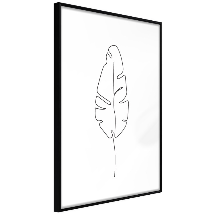 Poster Loneliness in Flight - black leaf pattern on a contrasting white background 125758 additionalImage 11