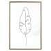 Poster Loneliness in Flight - black leaf pattern on a contrasting white background 125758 additionalThumb 16