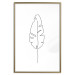 Poster Loneliness in Flight - black leaf pattern on a contrasting white background 125758 additionalThumb 14