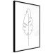 Poster Loneliness in Flight - black leaf pattern on a contrasting white background 125758 additionalThumb 10
