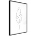 Poster Loneliness in Flight - black leaf pattern on a contrasting white background 125758 additionalThumb 11