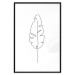 Poster Loneliness in Flight - black leaf pattern on a contrasting white background 125758 additionalThumb 15