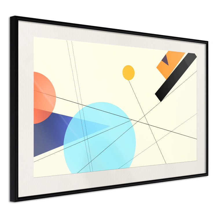 Wall Poster Cobalt Sunset - abstract colorful geometric figures 126558 additionalImage 2