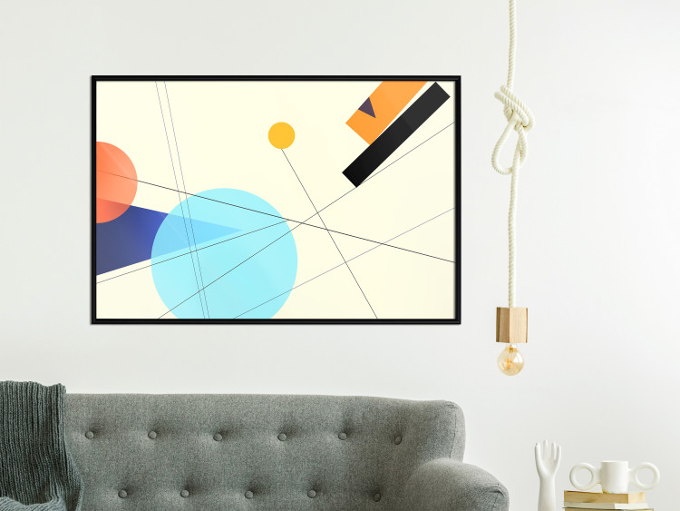Wall Poster Cobalt Sunset - abstract colorful geometric figures 126558 additionalImage 6