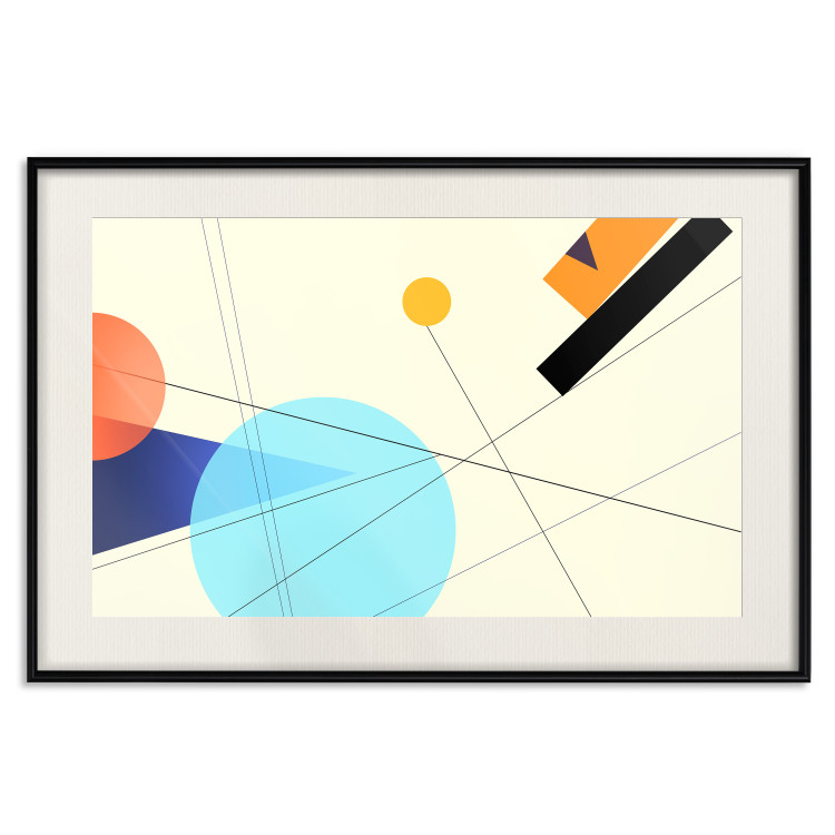 Wall Poster Cobalt Sunset - abstract colorful geometric figures 126558 additionalImage 19