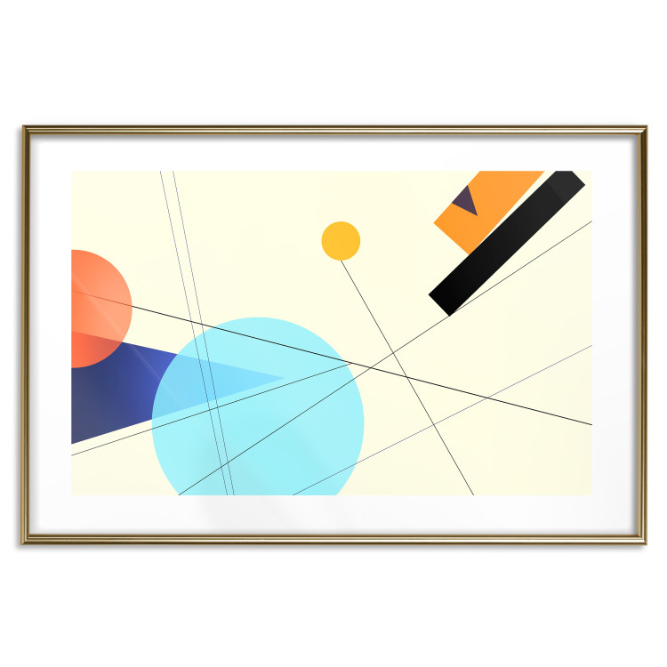 Wall Poster Cobalt Sunset - abstract colorful geometric figures 126558 additionalImage 16