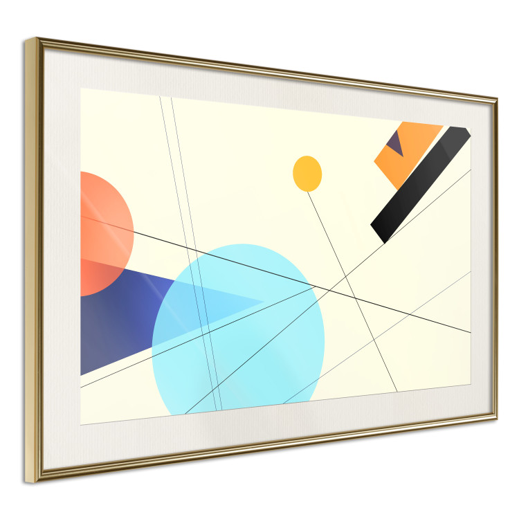 Wall Poster Cobalt Sunset - abstract colorful geometric figures 126558 additionalImage 3