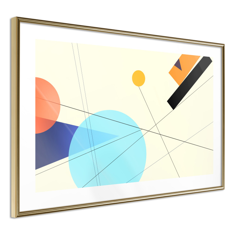 Wall Poster Cobalt Sunset - abstract colorful geometric figures 126558 additionalImage 9