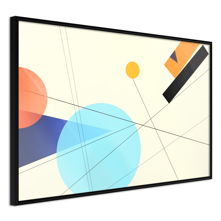 Wall Poster Cobalt Sunset - abstract colorful geometric figures 126558 additionalImage 11