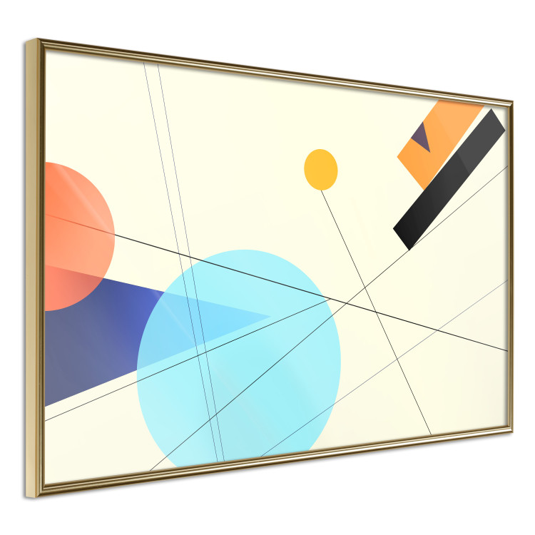 Wall Poster Cobalt Sunset - abstract colorful geometric figures 126558 additionalImage 12