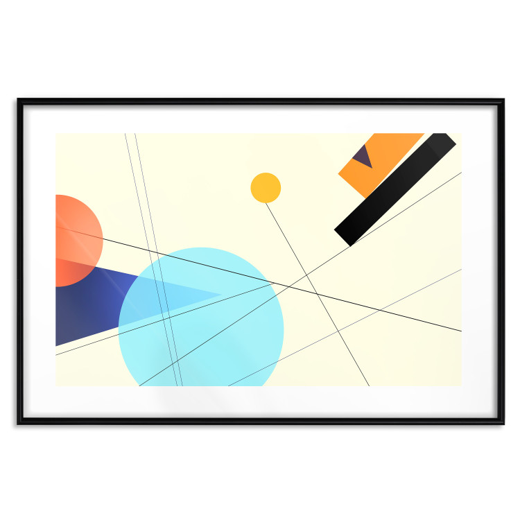 Wall Poster Cobalt Sunset - abstract colorful geometric figures 126558 additionalImage 17