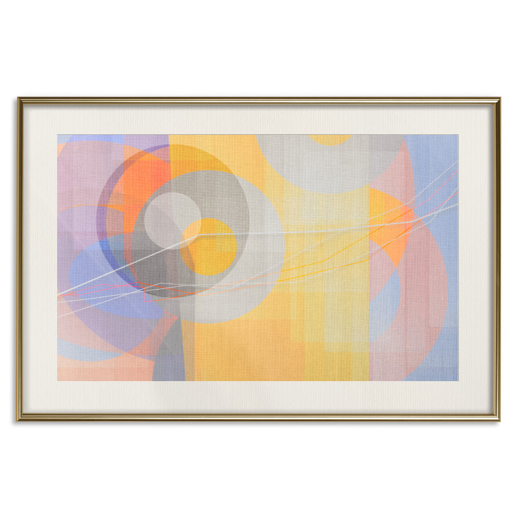 Poster Pastel Nostalgia - abstract and colorful geometric figures 126658 additionalImage 20