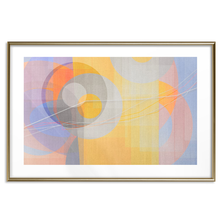 Poster Pastel Nostalgia - abstract and colorful geometric figures 126658 additionalImage 14