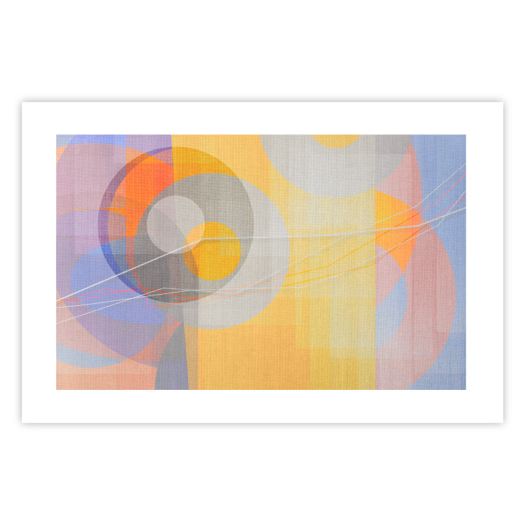 Poster Pastel Nostalgia - abstract and colorful geometric figures 126658 additionalImage 25