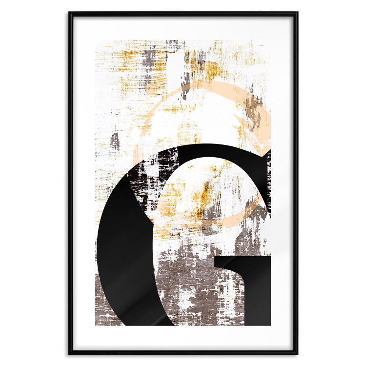 Poster Letter G - black letter among abstract patterns on white background 127858 additionalImage 17