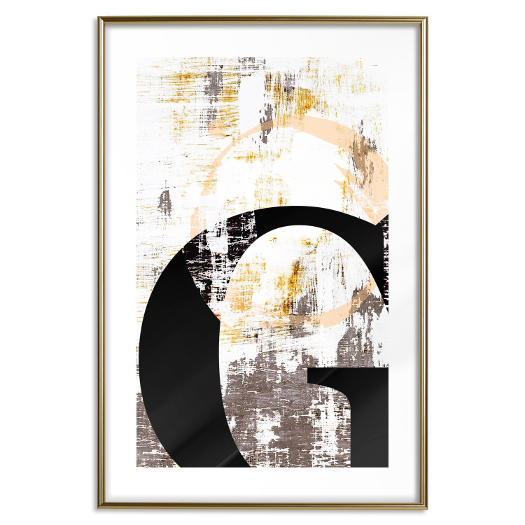 Poster Letter G - black letter among abstract patterns on white background 127858 additionalImage 16