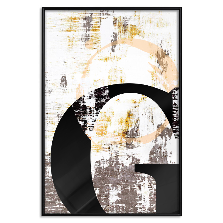 Poster Letter G - black letter among abstract patterns on white background 127858 additionalImage 18