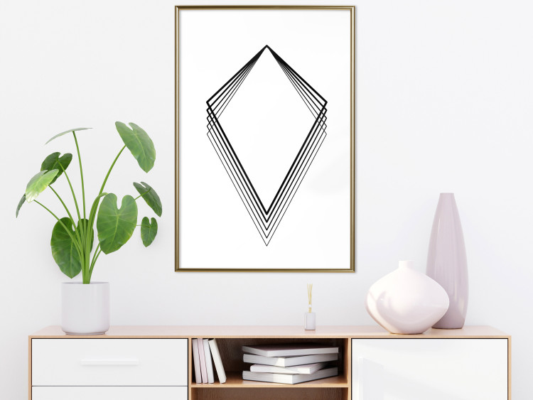 Wall Poster Geometric Shape - line art figures on white contrasting background 127958 additionalImage 7