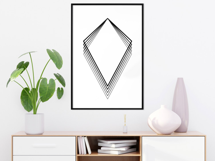 Wall Poster Geometric Shape - line art figures on white contrasting background 127958 additionalImage 6