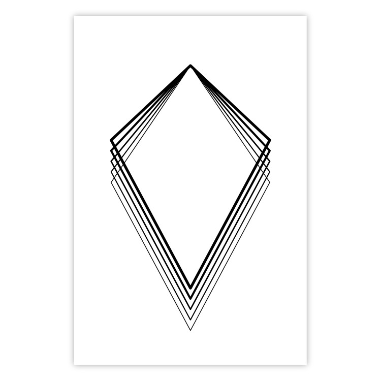 Wall Poster Geometric Shape - line art figures on white contrasting background 127958