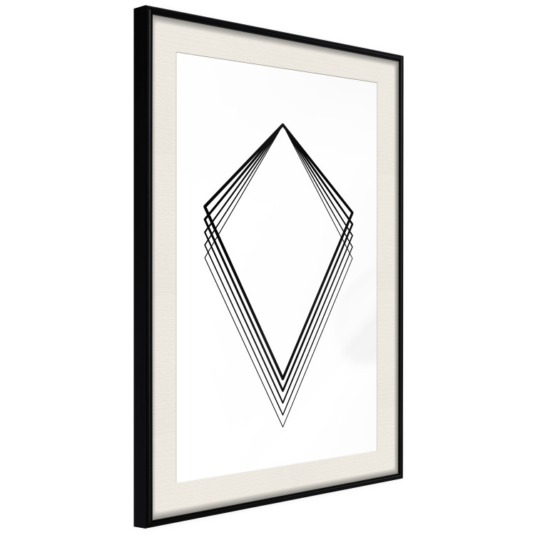 Wall Poster Geometric Shape - line art figures on white contrasting background 127958 additionalImage 2