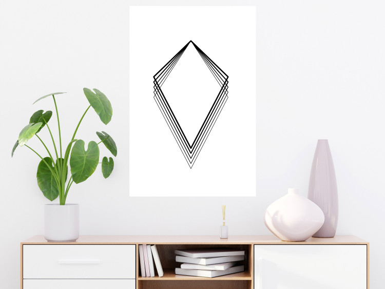 Wall Poster Geometric Shape - line art figures on white contrasting background 127958 additionalImage 5