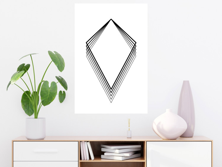 Wall Poster Geometric Shape - line art figures on white contrasting background 127958 additionalImage 4
