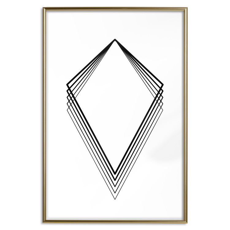 Wall Poster Geometric Shape - line art figures on white contrasting background 127958 additionalImage 21