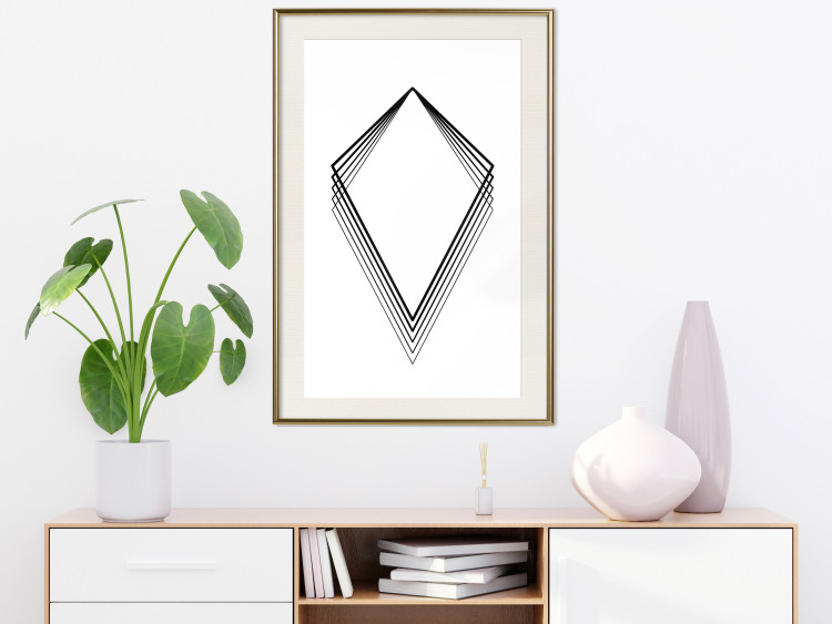 Wall Poster Geometric Shape - line art figures on white contrasting background 127958 additionalImage 22