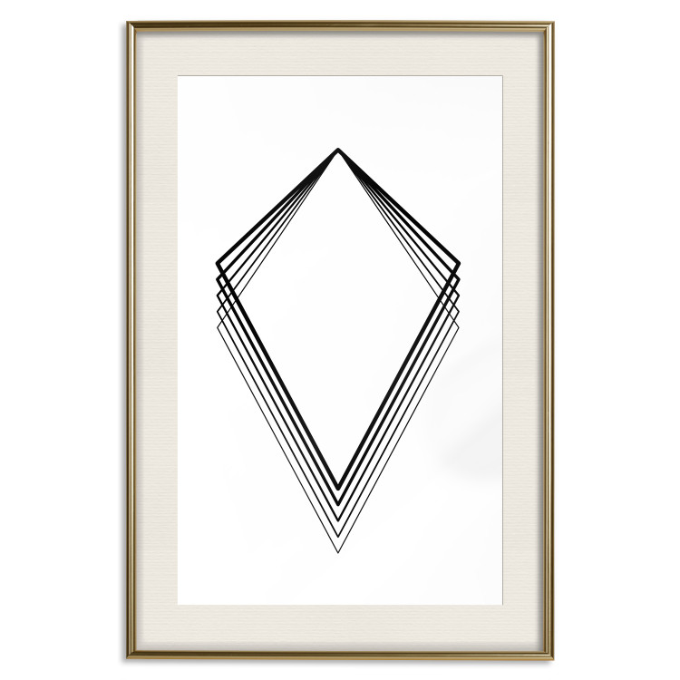 Wall Poster Geometric Shape - line art figures on white contrasting background 127958 additionalImage 20