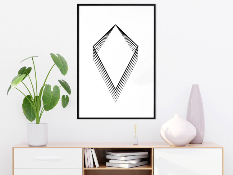 Wall Poster Geometric Shape - line art figures on white contrasting background 127958 additionalImage 23